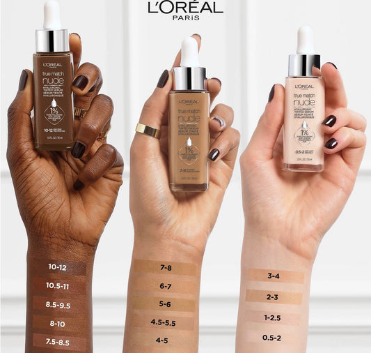 L'Oréal Paris True Match Nude Hyaluronic Tinted Serum foundation in the Light 2-3 shade