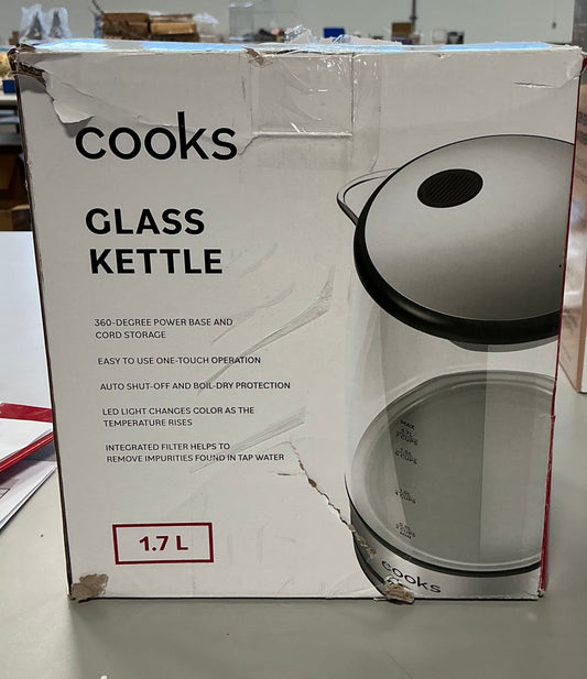 Cooks 1.7L Glass Electric Kettle