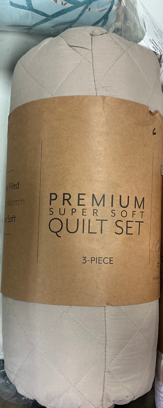 Casual Comfort Diamond Stitch Quilt Set 3-pc king/cal king
