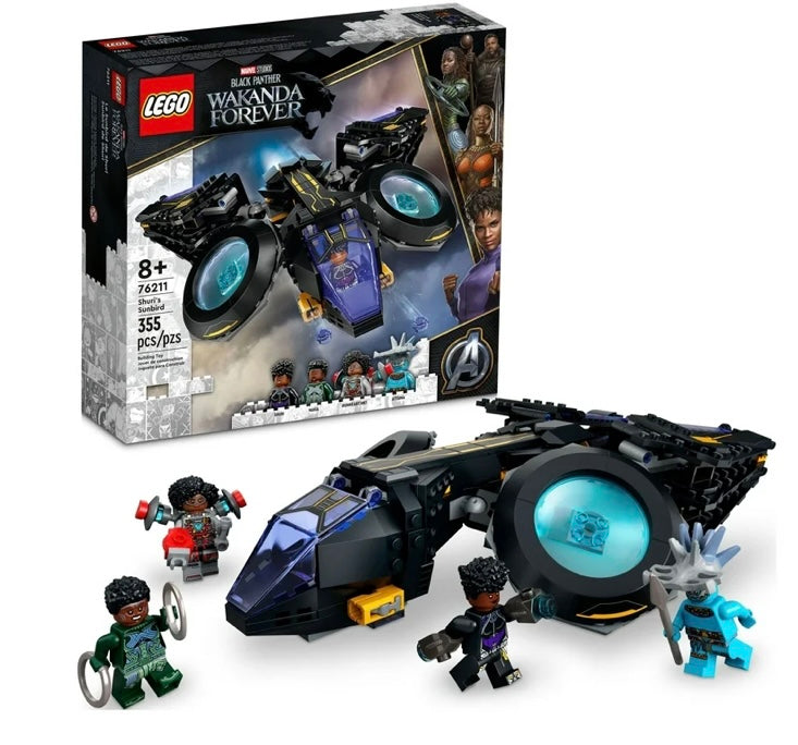 LEGO Marvel Black Panther: Wakanda Forever Shuri's Sunbird 76211 Building Toy Set