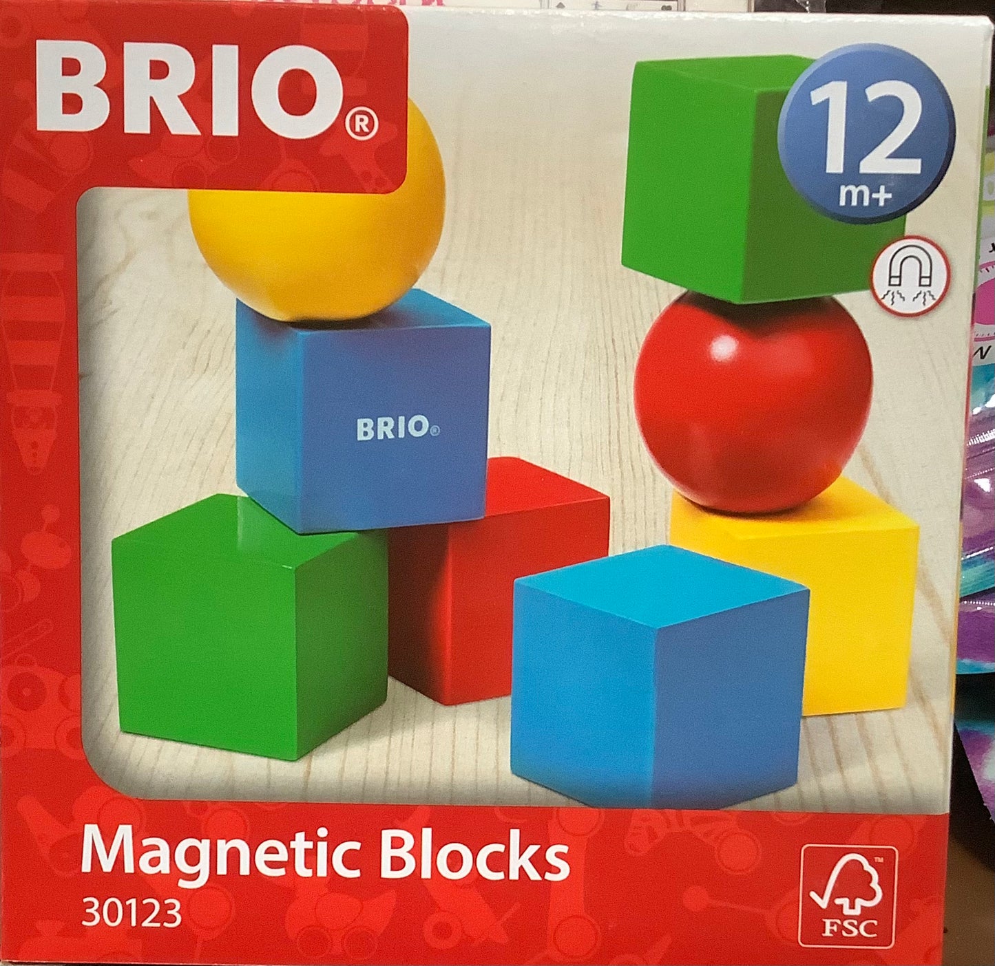 BRIO - Magnetic Wooden Blocks, Shapes and Colors, Building Blocks,