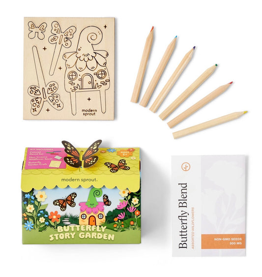Modern Sprout Magical Minds butterfly story garden kit