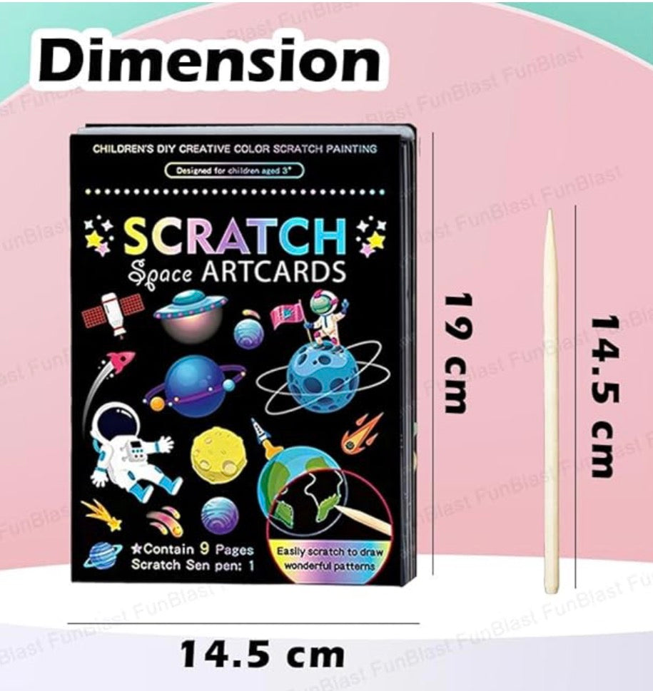 Fun Toys brand space-themed magic scratch art cards