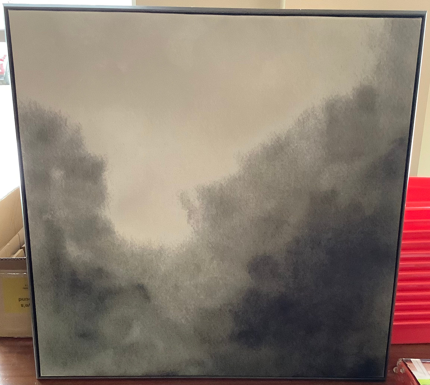 (Clearance)30"x30" Blurry Treetops Framed Wall Art Canvas Board (Clearance)