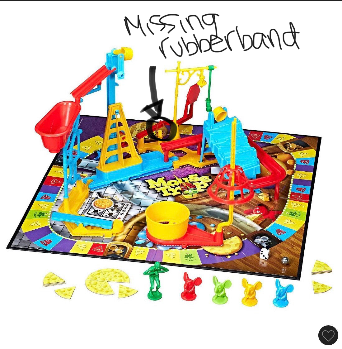Classic Mouse Trap board game - AS IS - MISSING RUBBERBAND