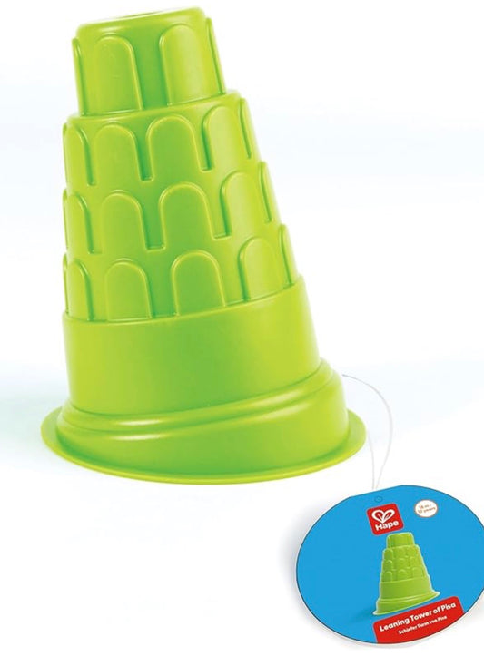 green Hape Leaning Tower of Pisa plastic sand mold designed for young children