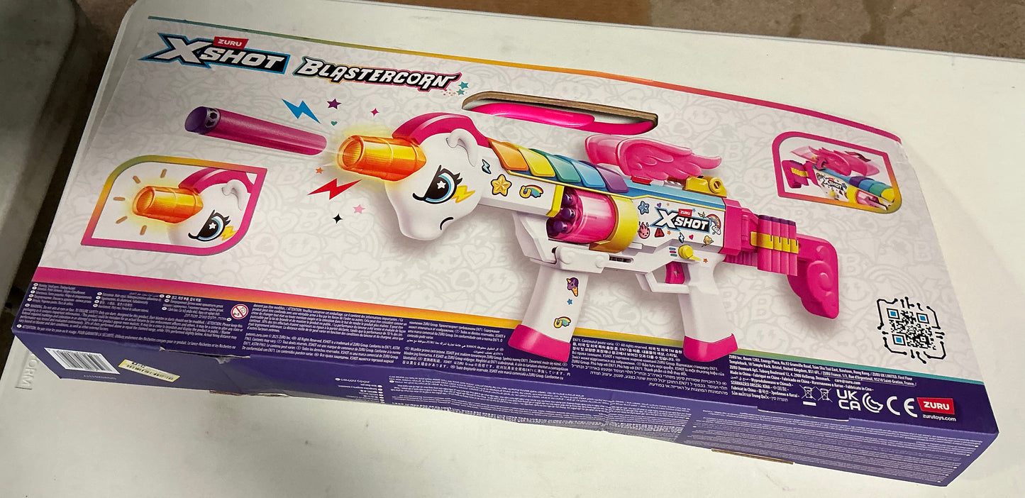 ZURU Xshot blastercorn big rizz toy dart blaster - DAMAGED PACKAGE - PICK UP ONLY