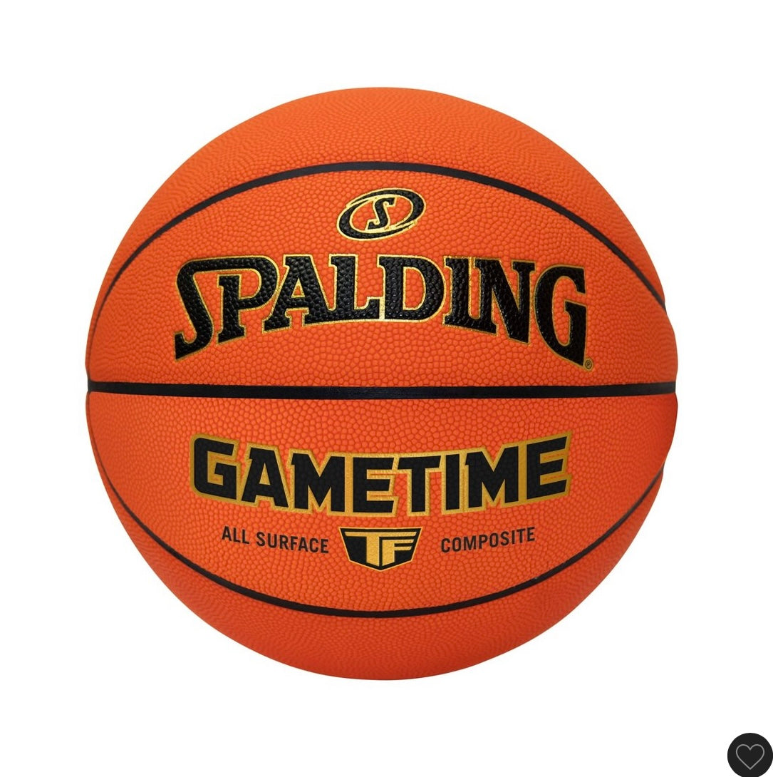 Spalding gametime 29.5” basketball: official size 7, indoor-outdoor use, composite material