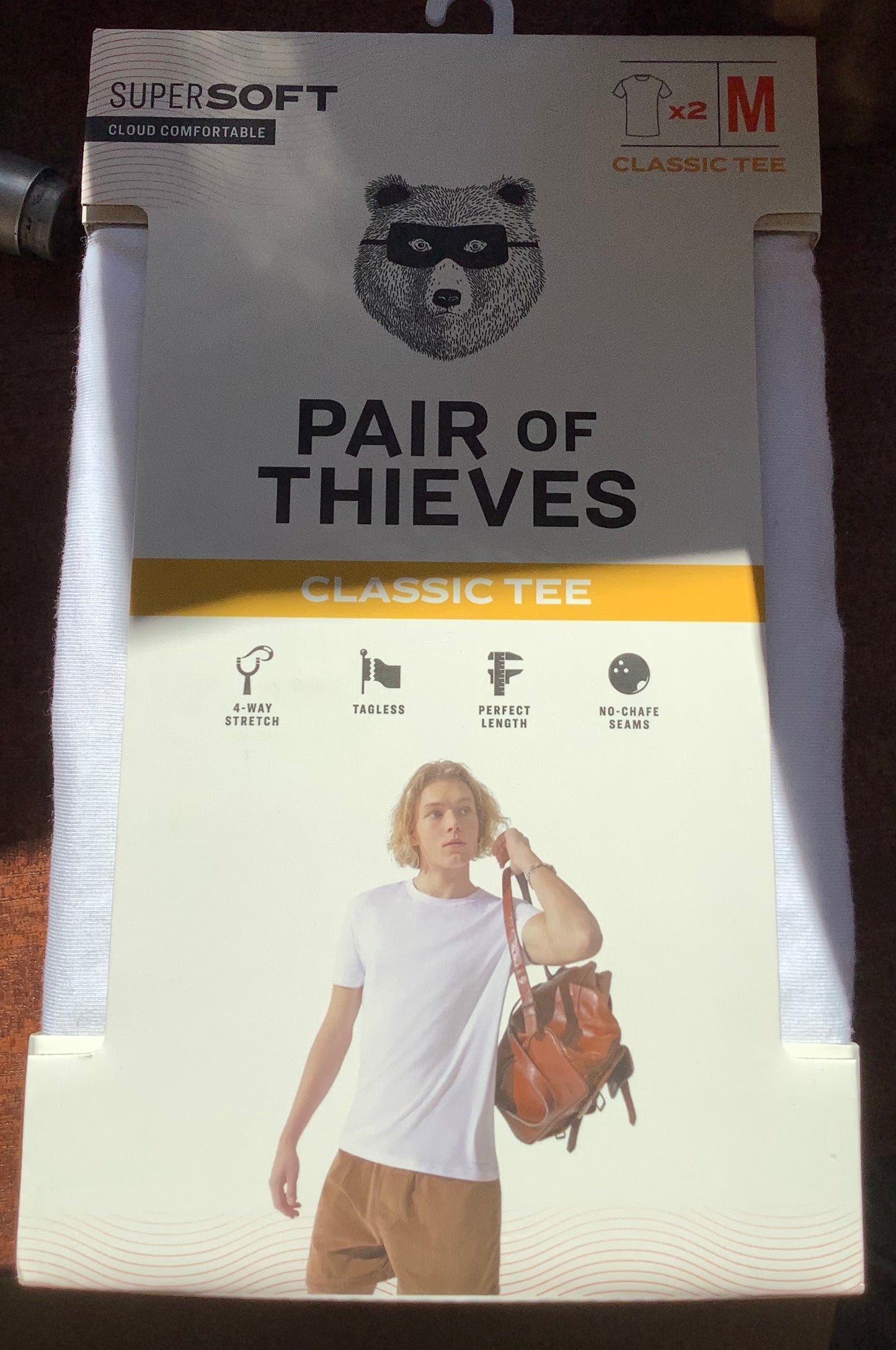 Pair of Thieves Men's Classic Fit Short Sleeve Crewneck
Undershirt 2pk - White M