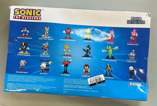 “Sonic the hedgehog” set of 18 diecast figures wave 2 “Nano Metalfigs” series diecast models by Jada - DAMAGED PACKAGE