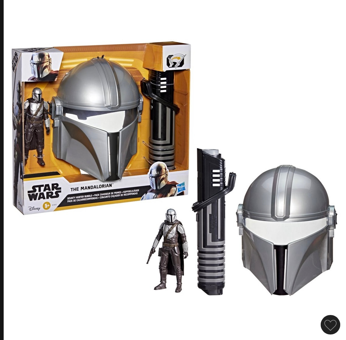 Star Wars the Mandalorian bounty hunter bundle, Darksaber, mask & action figure - DAMAGED PACKAGE