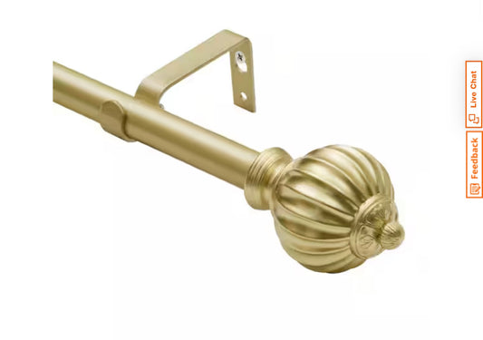 Braynon steel adjustable single curtain rod 25 in. - 48 in