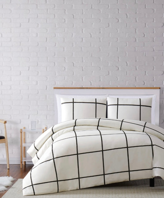 Truly Soft Duvet Mini Set 3 Pieces Full/Queen-Black/Cream