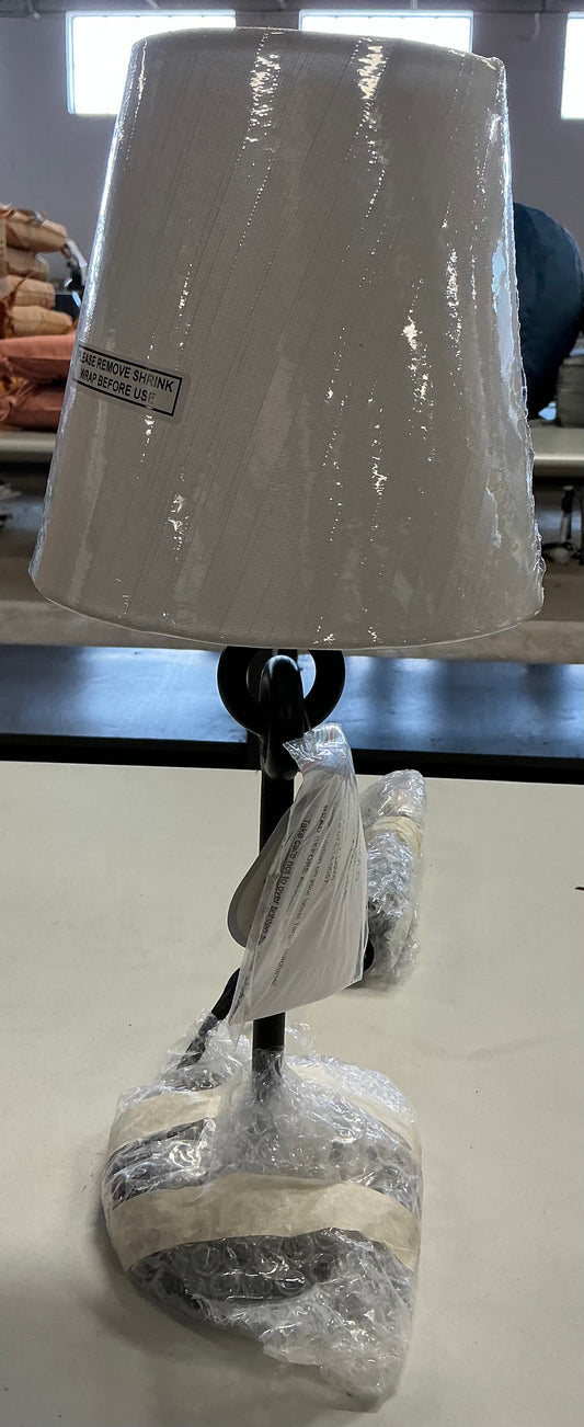 Metal ring table lamp - Black - PICK UP ONLY