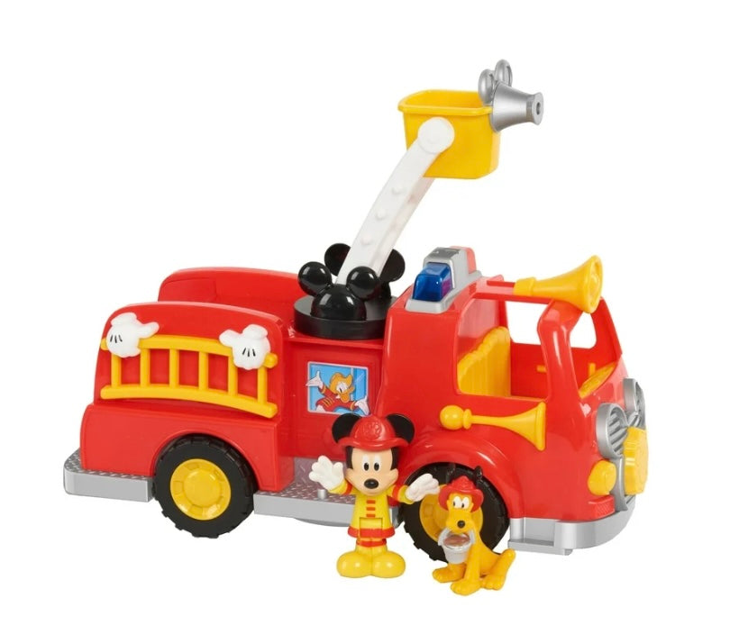 Disney's Mickey Mouse Mickey's Fire Engine, Figure and Vehicle Playset, Lights and Sounds,