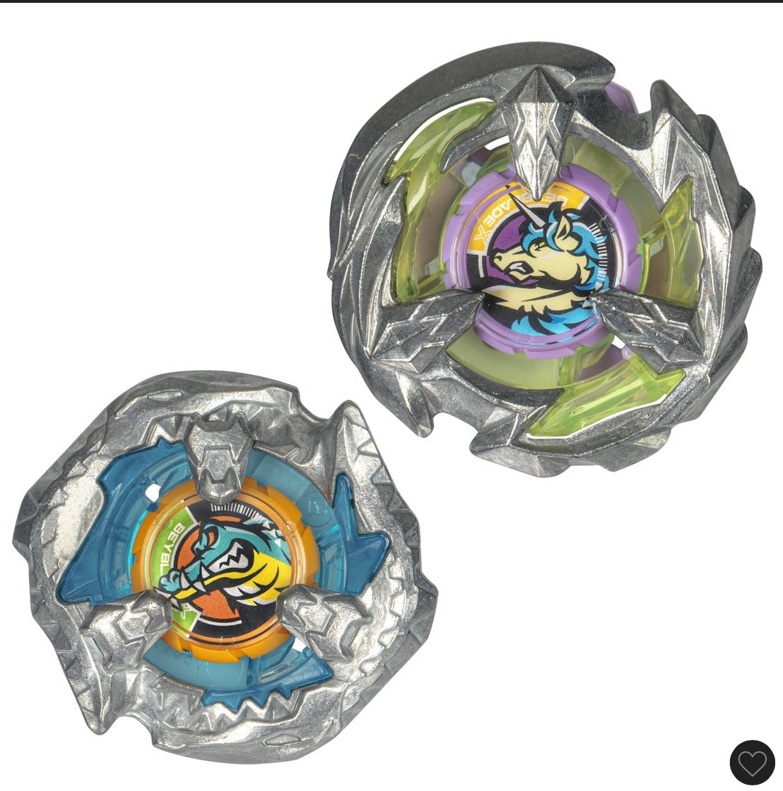 Beyblade Bite Croc 3-60LF and Sting Unicorn 4-60P battle tops