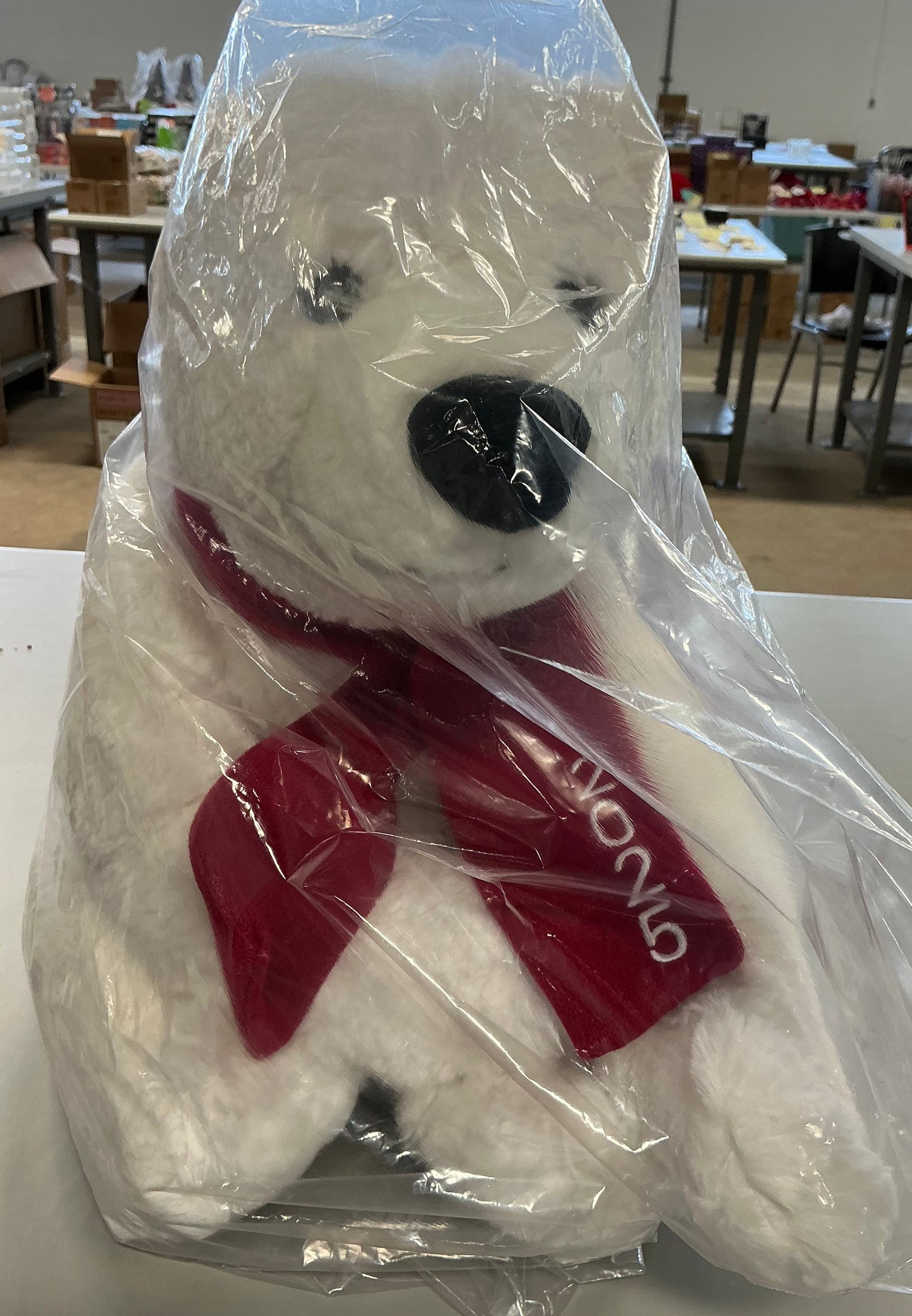 Polar Bear Plush Red Scarf Stuffed Animal Toy 2025 17in