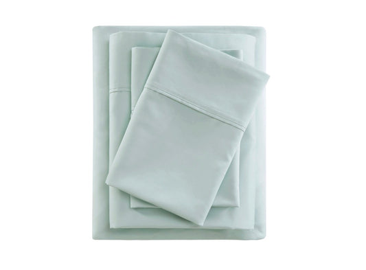 Beautyrest 600 Thread Count Cooling Cotton Blend 4-piece King Sheet Set in light green