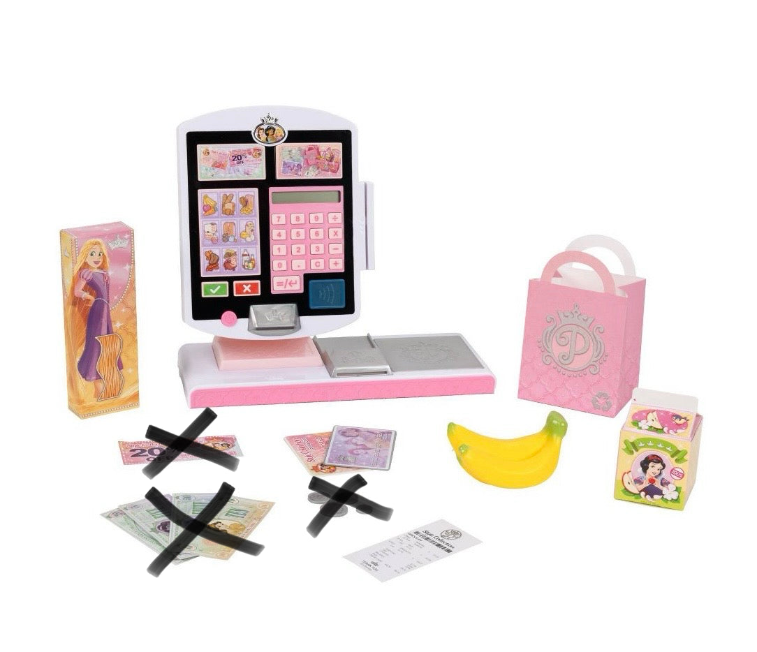 Disney Princess stylin’ self check out cash register - AS IS MISSING PCS - OUT OF PACKAGE