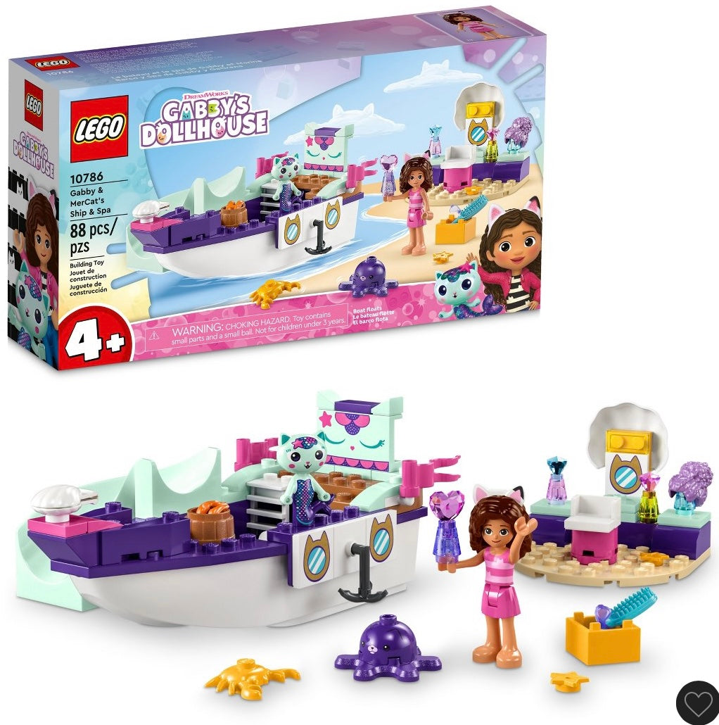LEGO Gabby's Dollhouse Gabby & MerCat's Ship & Spa
Building Toy 10786