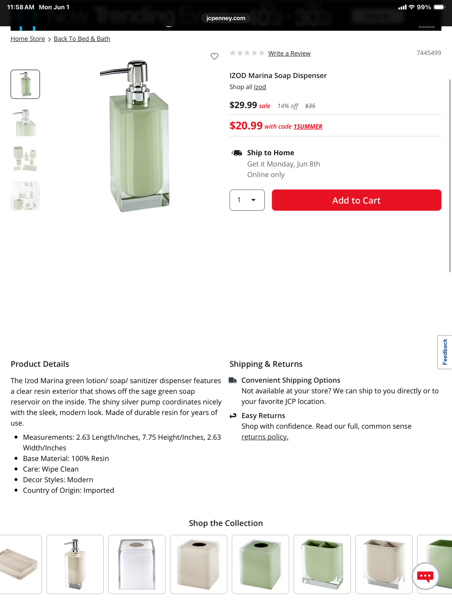 IZOD Marina Soap Dispenser