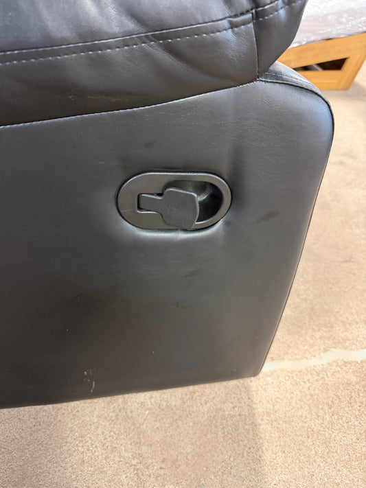 Black Faux Leather Chair - does not recline