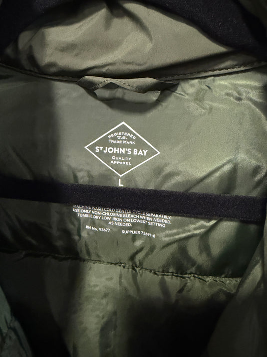 Men’s SJB Puff Jacket - Rich Avocado - Size Large
