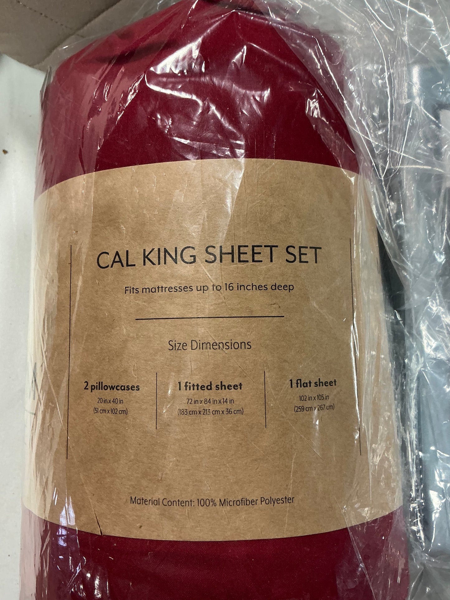 iEnjoy Home 4-PC Premium Ultra Soft Full Bed Sheet Set in Burgundy Red cal king
