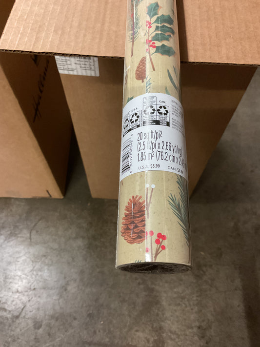 Christmas Wrap Roll Scented Holiday Pattern (20 sq ft)
