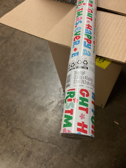 Christmas Roll Wrap Holiday Wishes (35 sq ft)