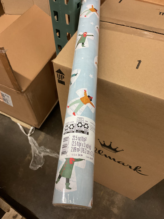 Christmas Roll Wrap Snow Angels (22.5 sq ft)