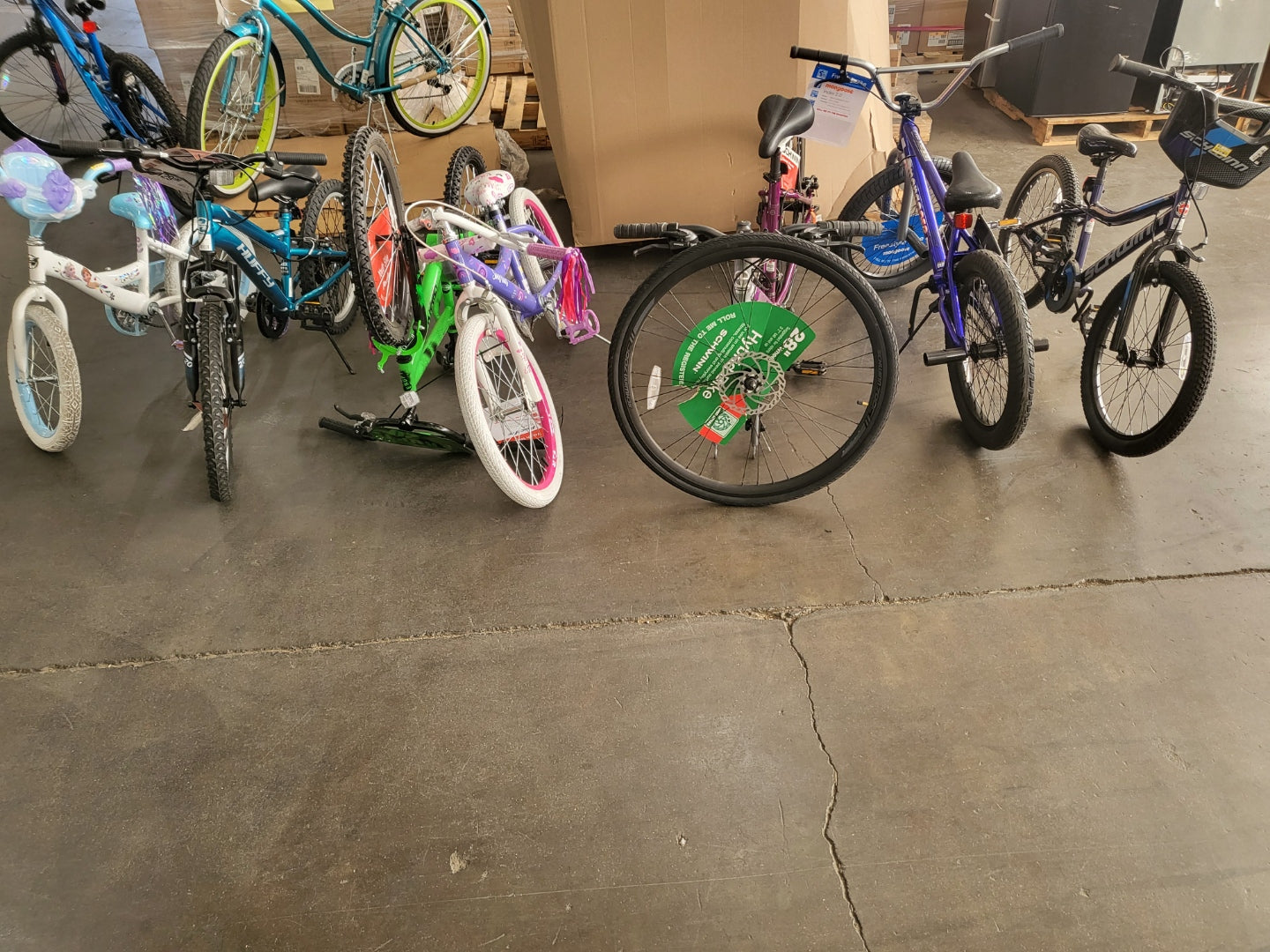 BIKE PALLET #2 - Kid’s Bikes MISSING PIECES