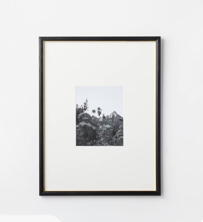 8x10" gallery wall frame black/brass - AS IS - MINOR COSMETIC FLAWS - PICK UP ONLY