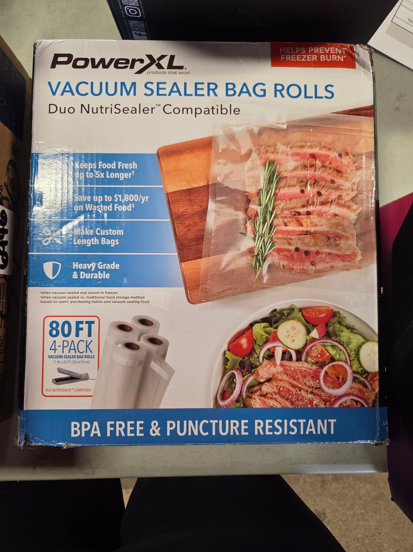 Power XL vacuum sealer bag rolls