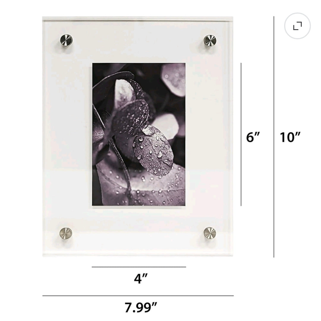 Clear Acrylic Float Wall Photo Frame
