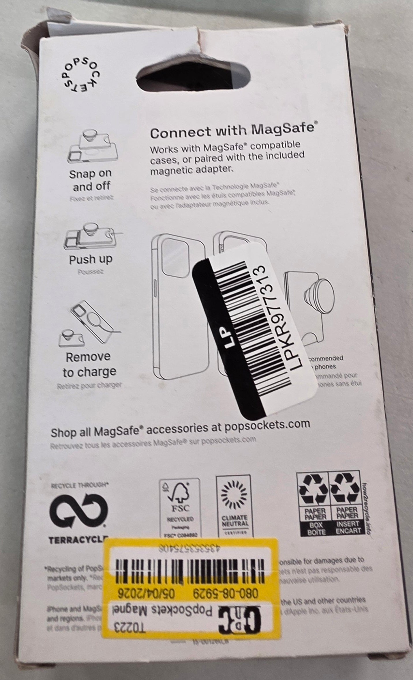 PopSockets Magnetic Phone Wallet with Grip and MagSafe