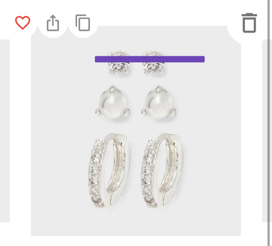 Earring set - 2 pairs