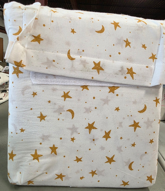 Full Size Sheets - Stars Cotton Kids' Sheet Set Yellow/White: Full Size, 220 Thread Count