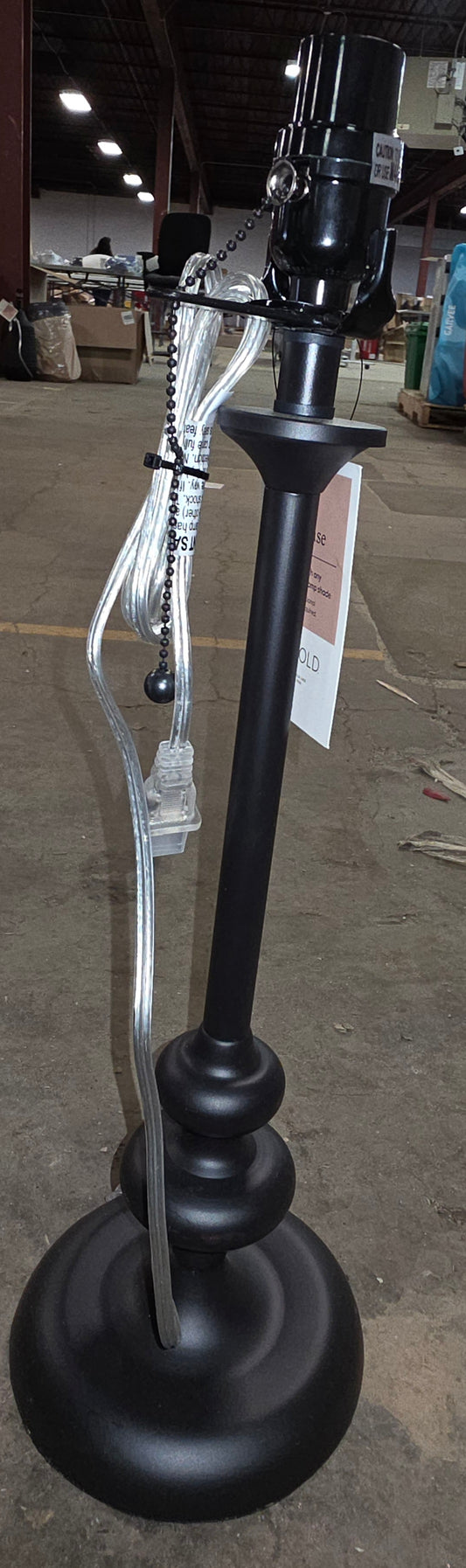 Large Stick Lamp Base Black - Threshold™: ETL Listed, Metal