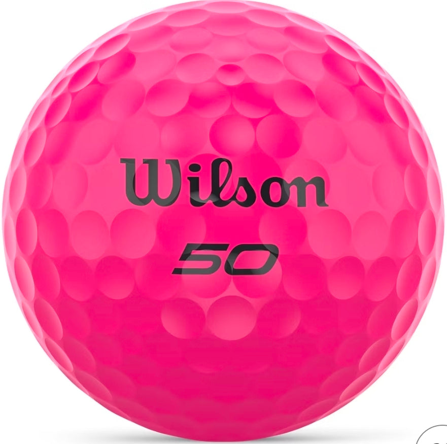 Wilson Fifty Elite Pink Golf Balls - 12pk