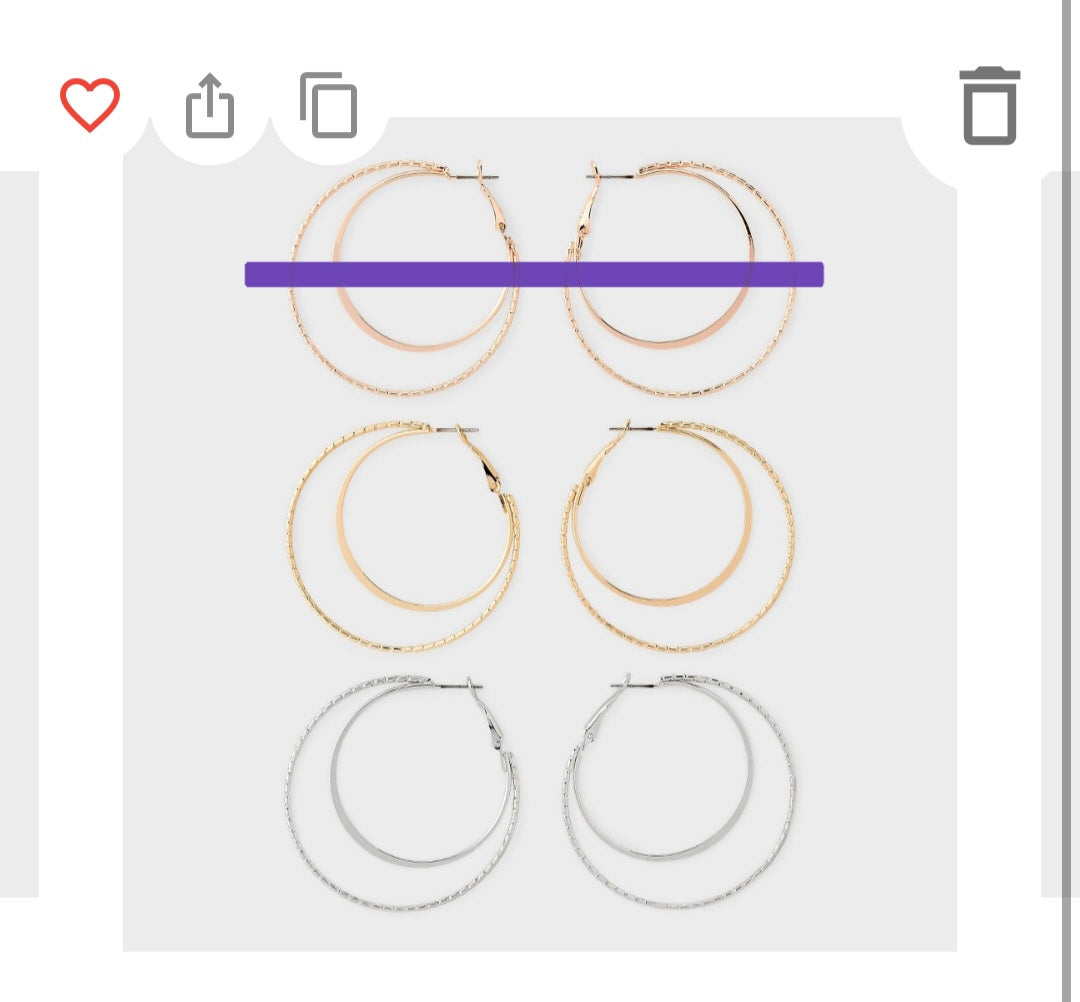 Earring set - 2 pairs