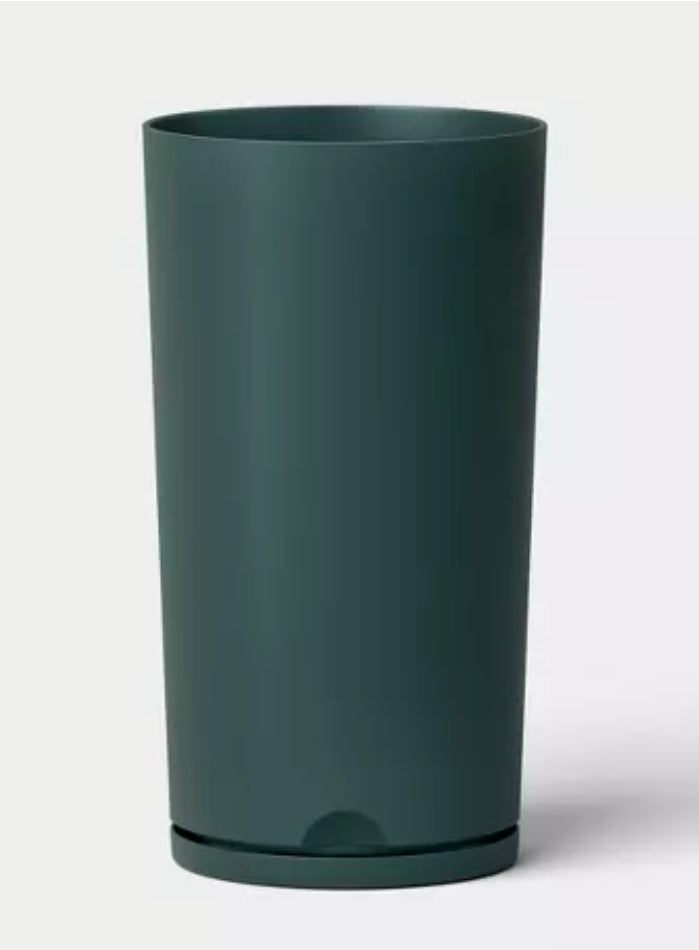 Recycled Resin Indoor Outdoor Planter 12"x21" Green