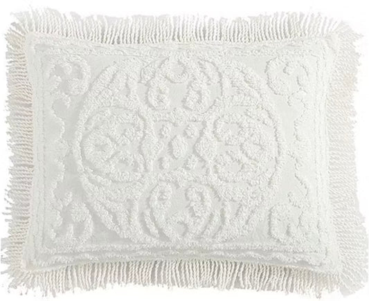 Medallion Pillow Sham, Standard Size, Ivory
