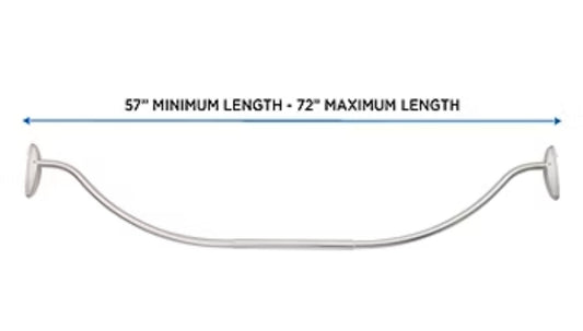Kenney Curved 57-72 INCH Adjustable Tension Shower Curtain Rod