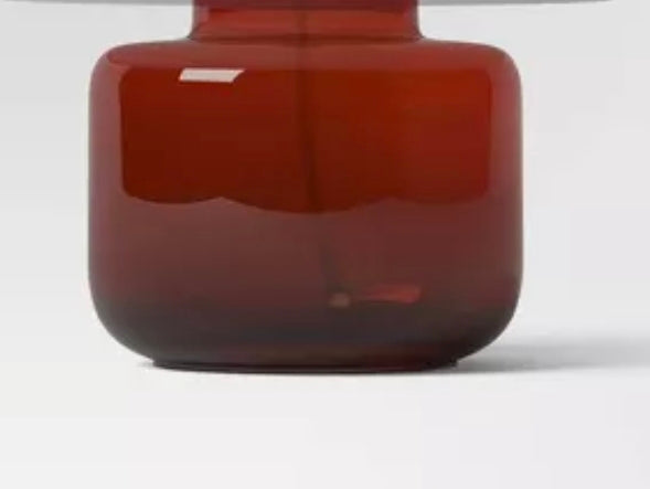 Amber Glass Table Lamp Base Only