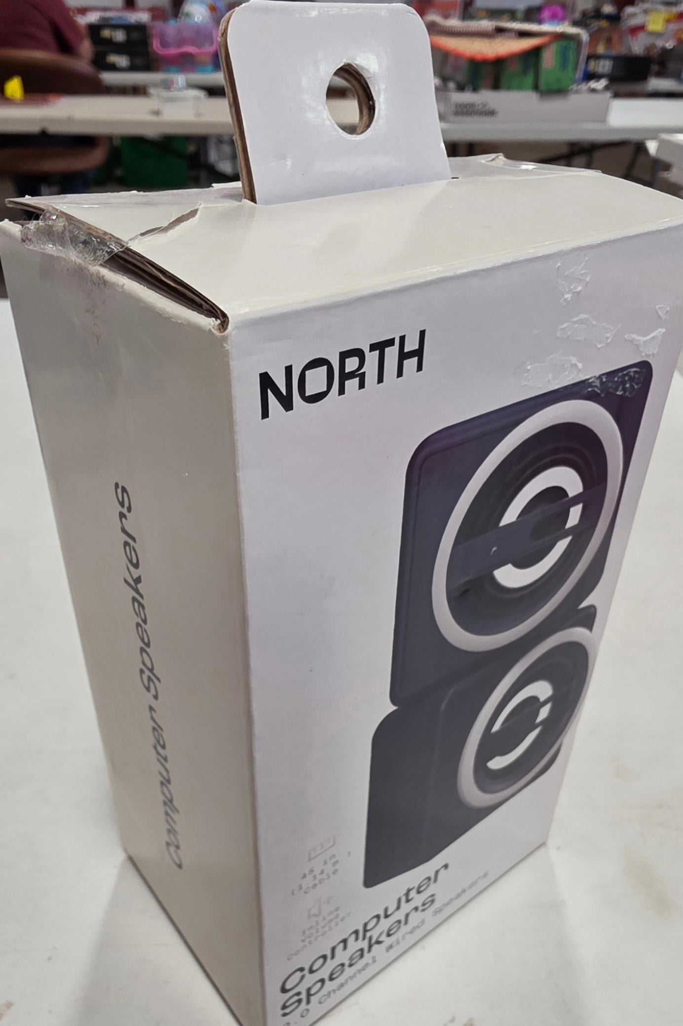 North Computer Speakers - Navy Blue: 3.5mm Jack, Lightweight Design