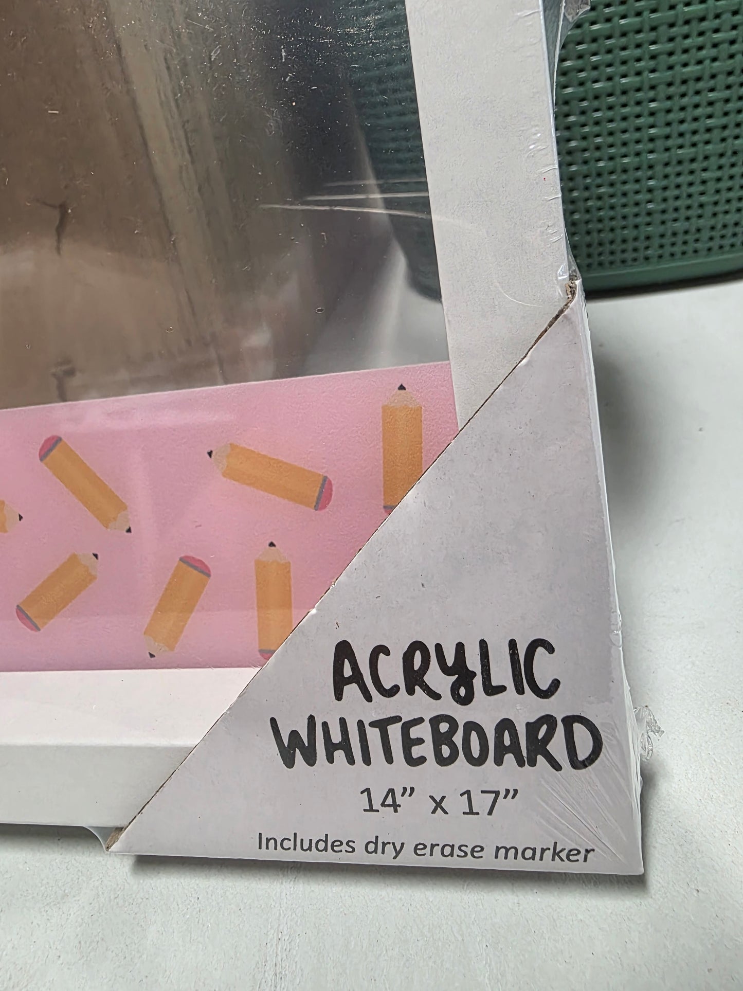 weekly planner acrylic whiteboard school pencils Clear