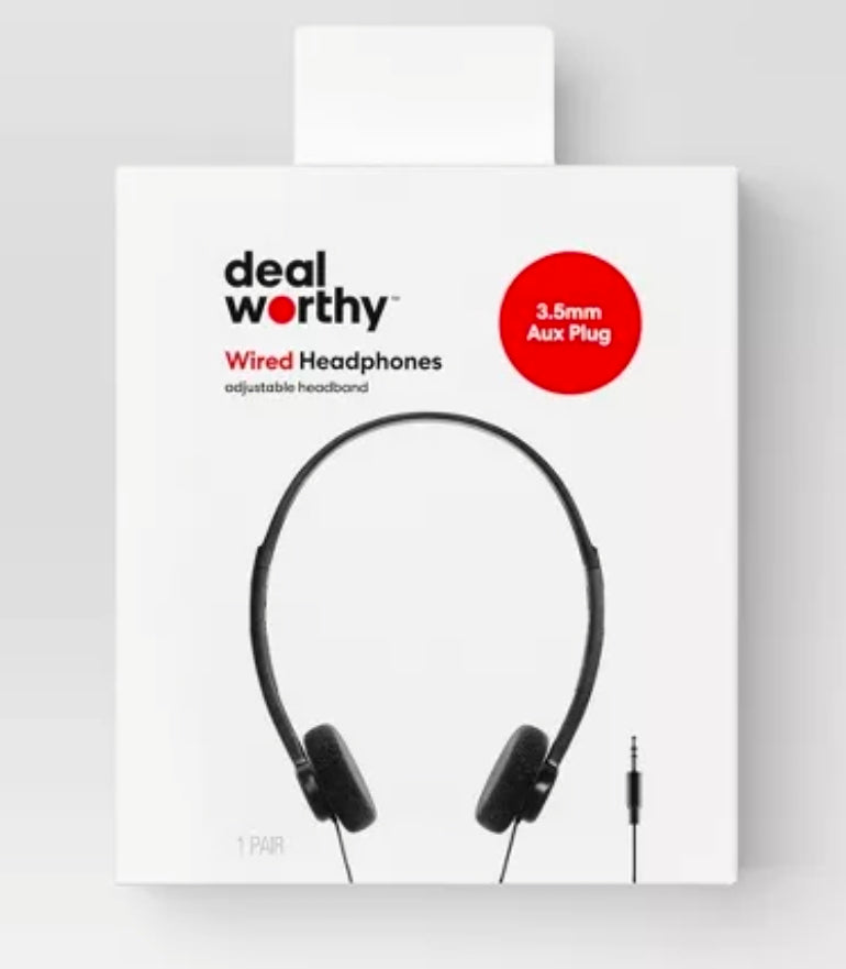 Retro On-Ear Headphones - dealworthy™: Wired, 3.5mm Jack, Foam Cushion