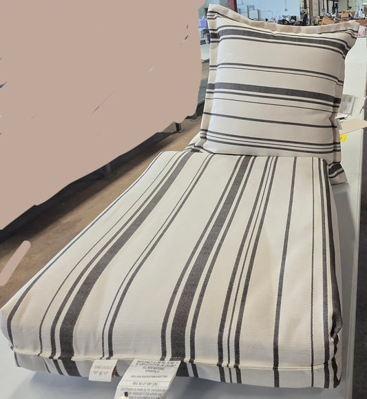 Woven Stripe Deep Seat Cushion 2 Pc Set Black/Ivory - Threshold™ PICKUP ONLY
