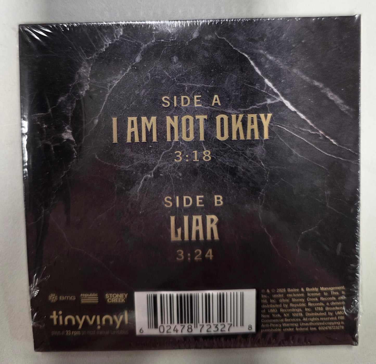 Jelly Roll Tiny Vinyl Edition - I'm Not Okay / Liar (vinyl 4 inch)
